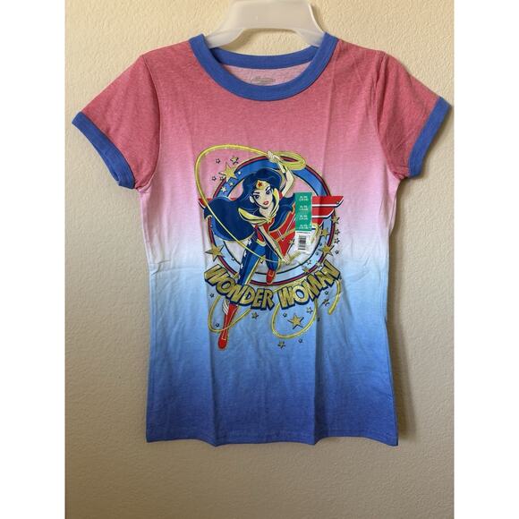 Lot Of 2 DC Comics Trio Batgirl Wonder Girl Supergirl T Shirt Top Size XL 14/16 - Picture 3 of 6